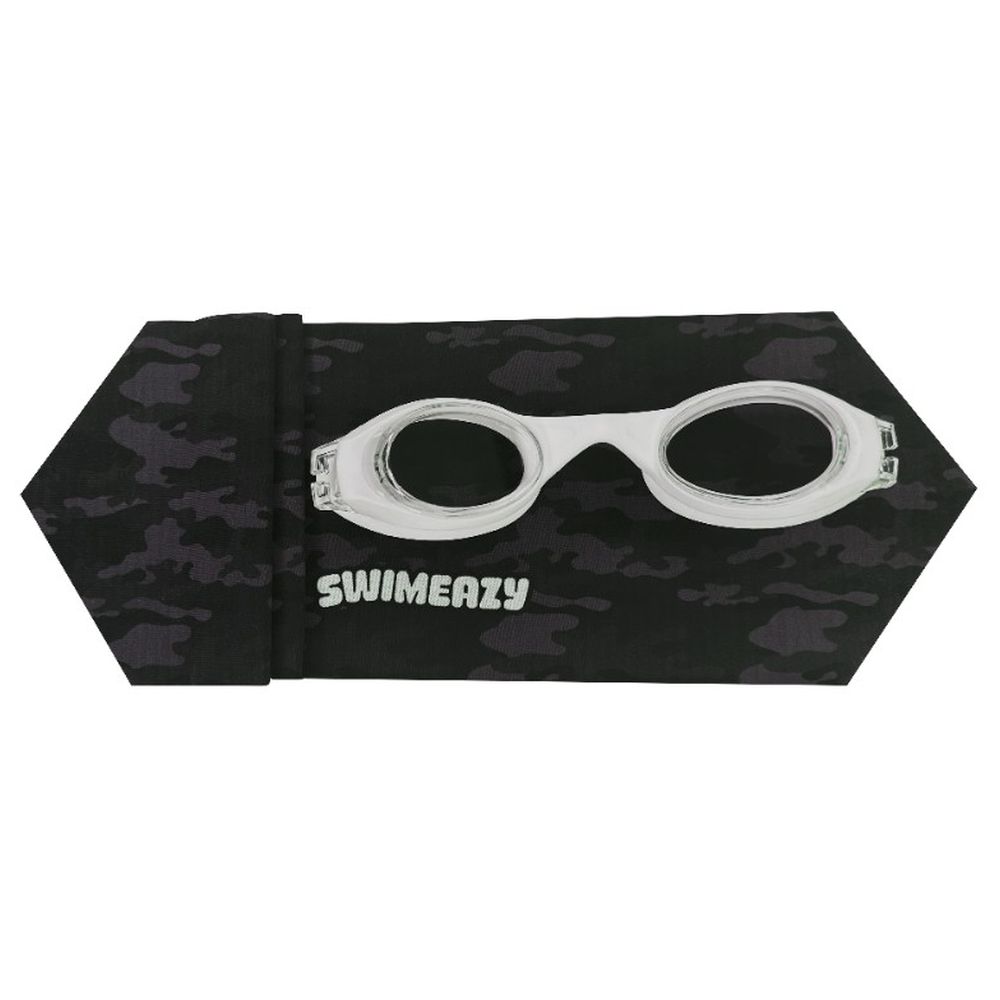 Swimeazy - Wavy Night Headband And White Goggle With Transparent Lenses