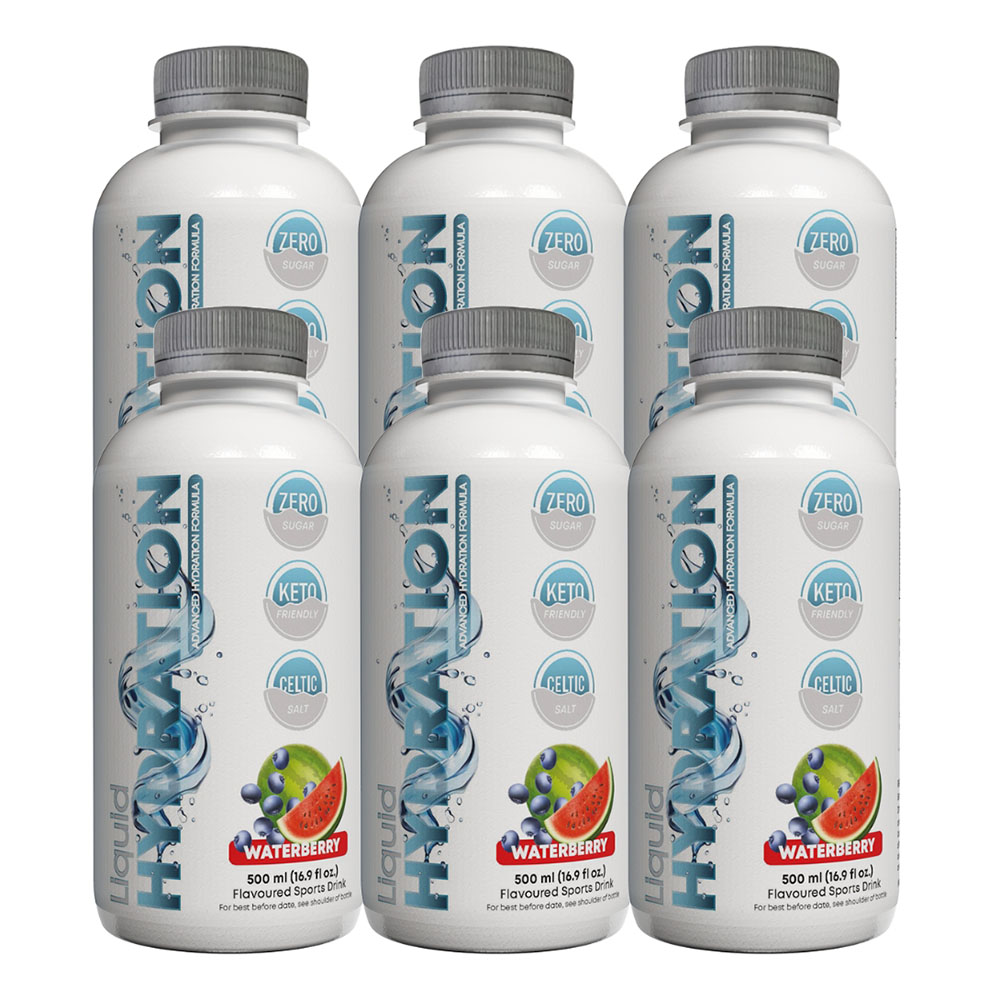 Excelgen - Liquid Hydration - Waterberry - 500 ml - Pack of 6