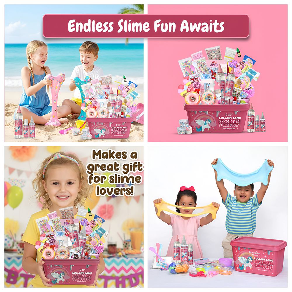Lullaby Land Ice Cream Slime Kit - 40 Pc Set