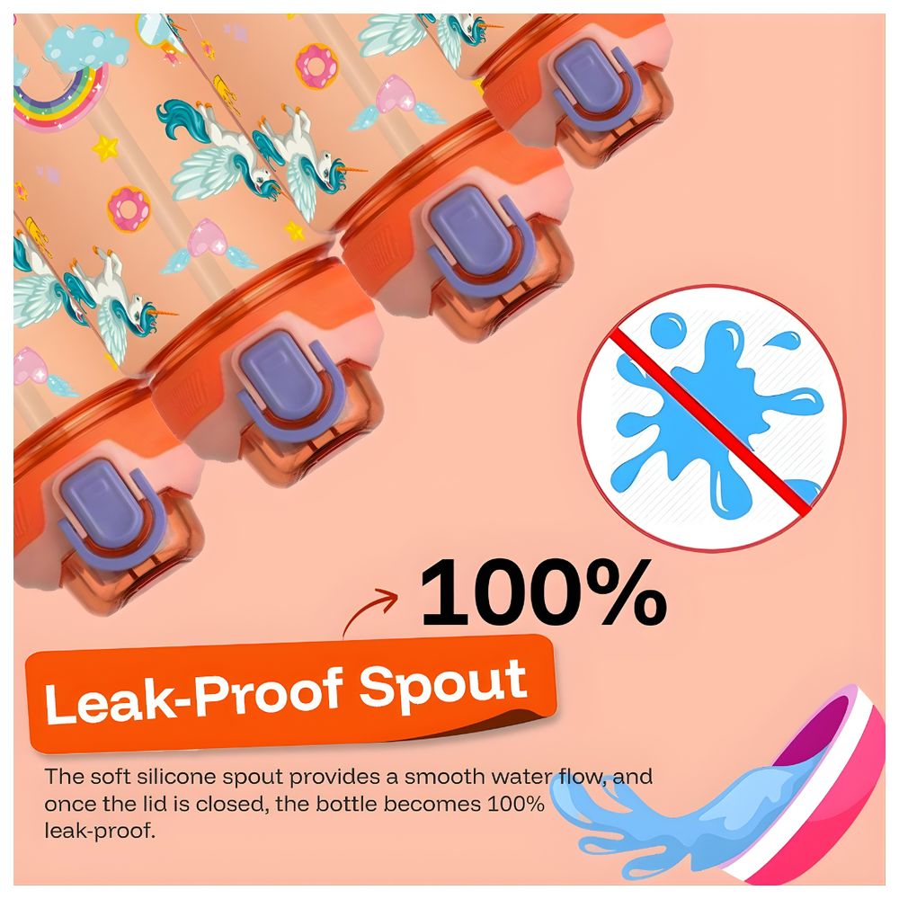 Lullaby Land Unicorn Water Bottle - Pink - 600 ml