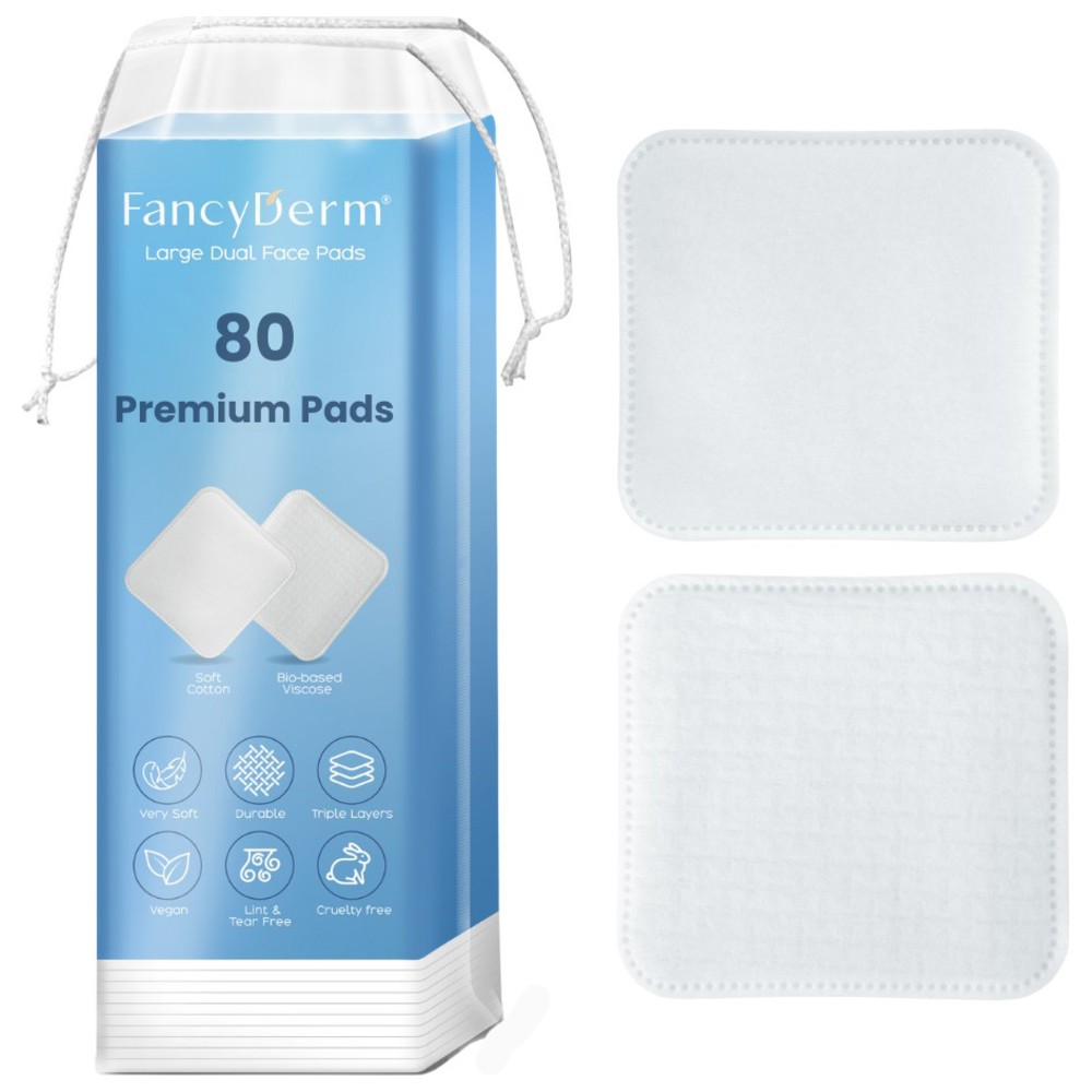 Fancyderm - Makeup Remover Cotton Pads - 80 Count
