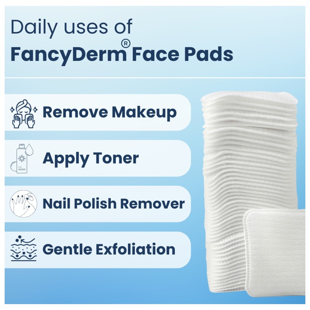 Fancyderm - Makeup Remover Cotton Pads - 80 Count