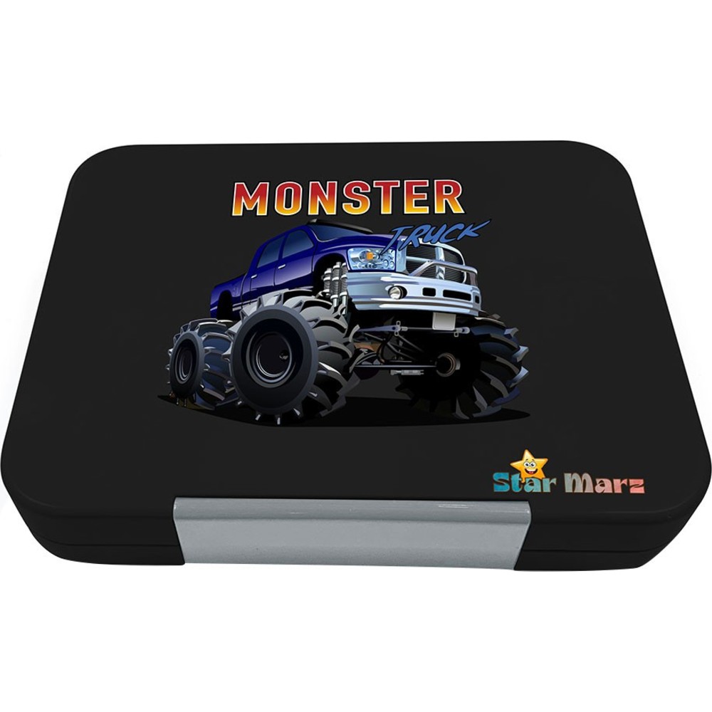 Starmarz - 6-Compartment Bento Glitter Lunch Box - Black