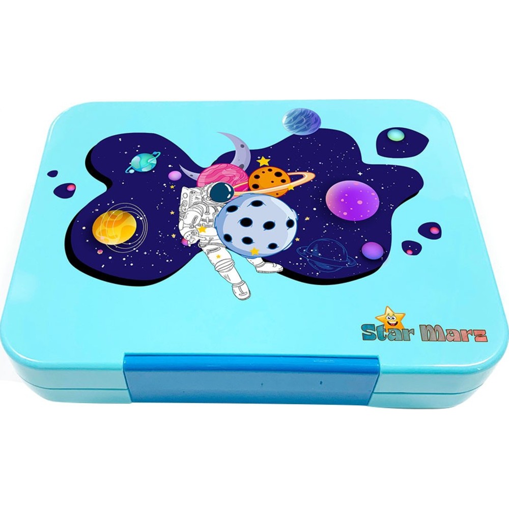Starmarz - 6-Compartment Bento Glitter Lunch Box - Blue - 1195 ml