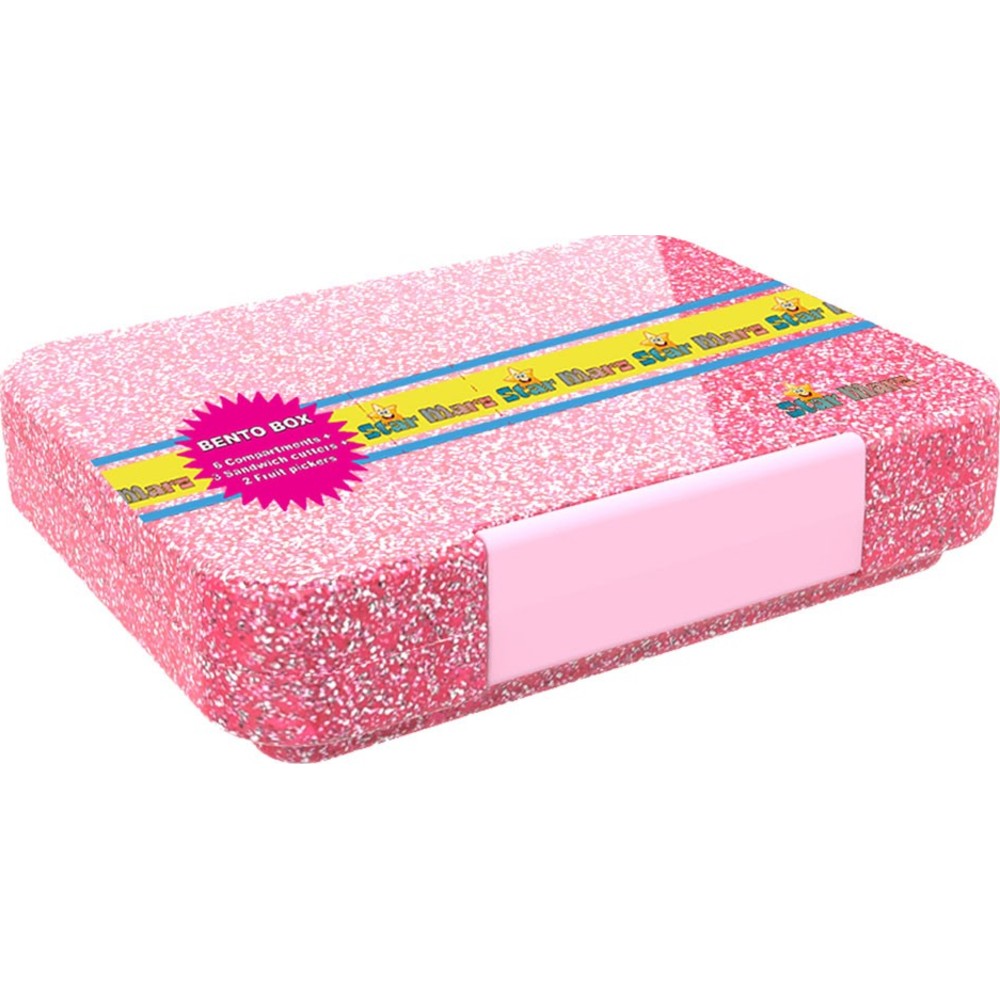 Starmarz - 4-6 Compartments Little Princess Bento Glitter Lunch Box - Pink - 1195 ml