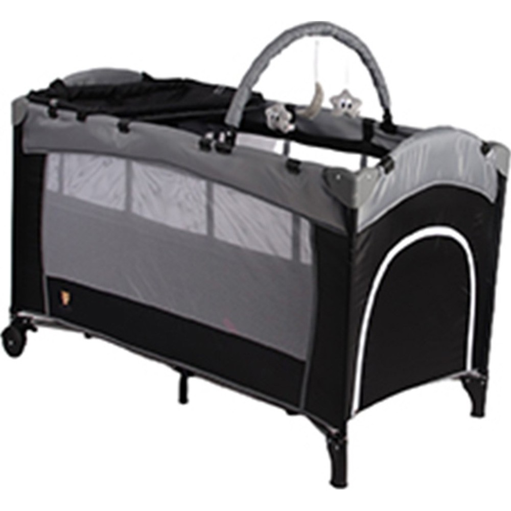 Kikibebe - Expandable Multi-Functional Baby Playpen And Rocking Glider - Black