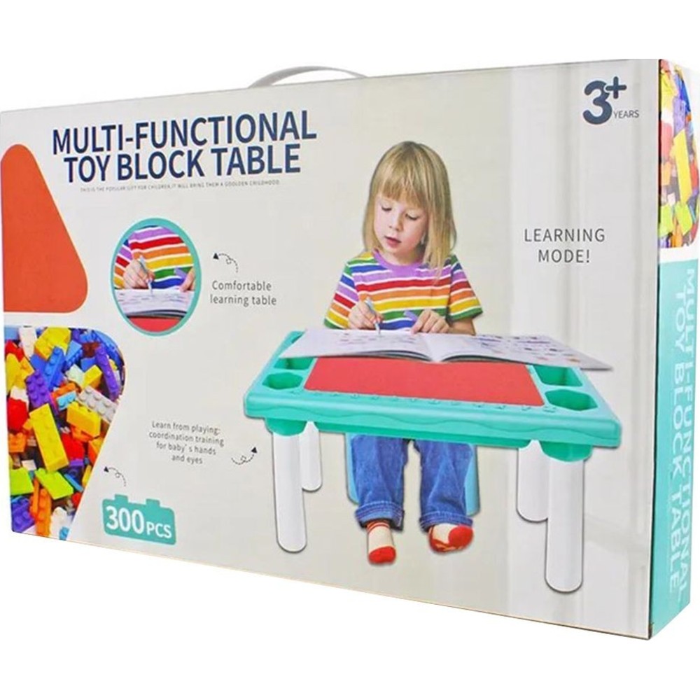 Starmarz - Multi-Functional Toy Block Table - 300 Pc Set