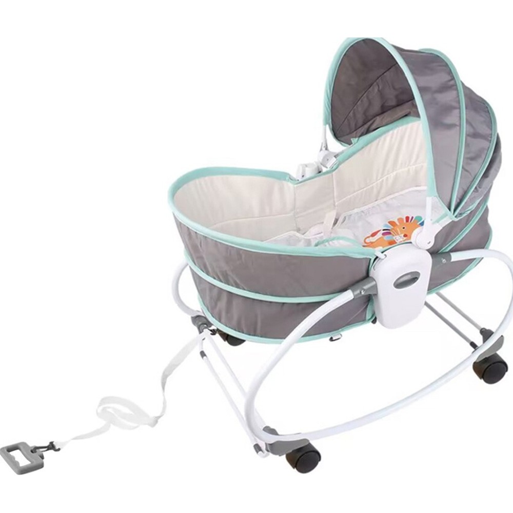 كيكيببي - سرير هزاز مريح 5 في 1 - رمادي