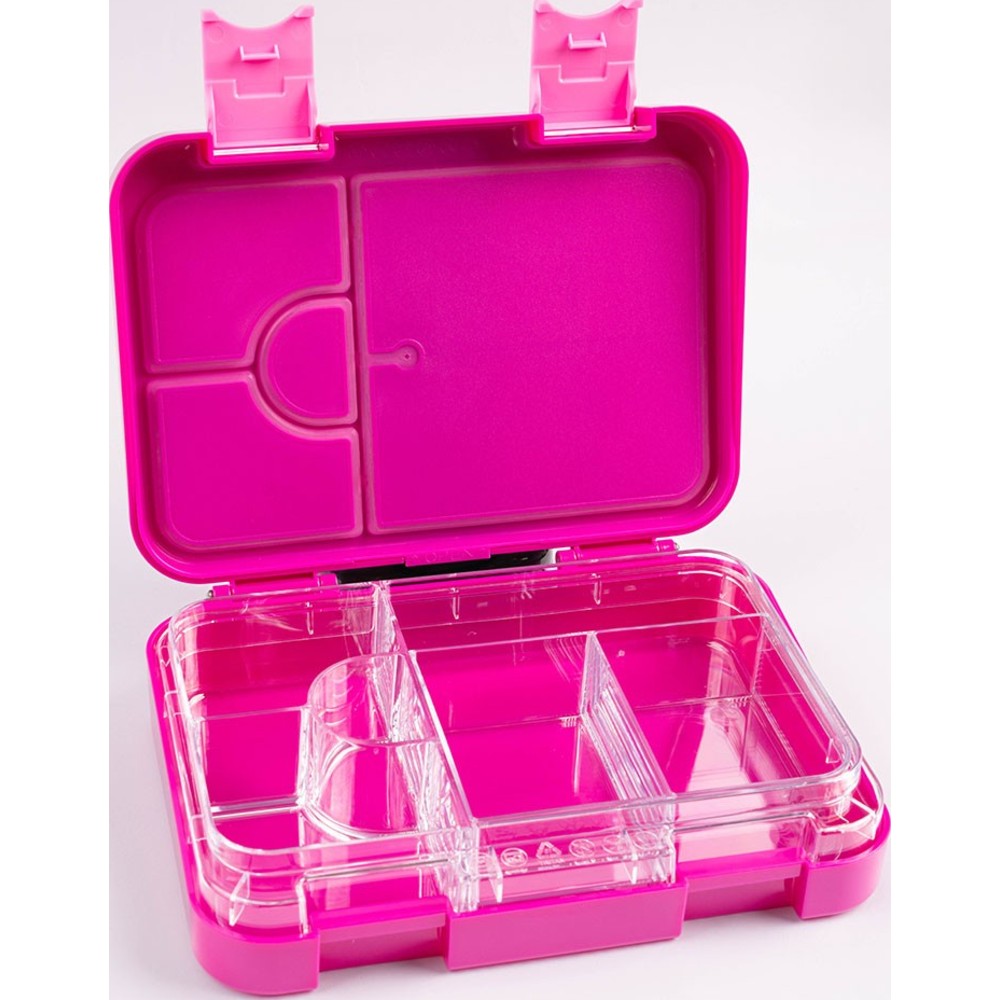 Cocobee - 6-Compartment Bento Lunch Box - Dark Pink