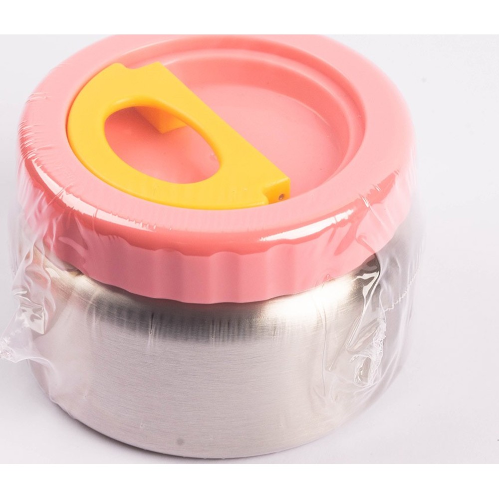 Cocobee - 4-Compartment Cherry Tritan Bento Lunch Box With Food Jar - Pink - 1.87 L