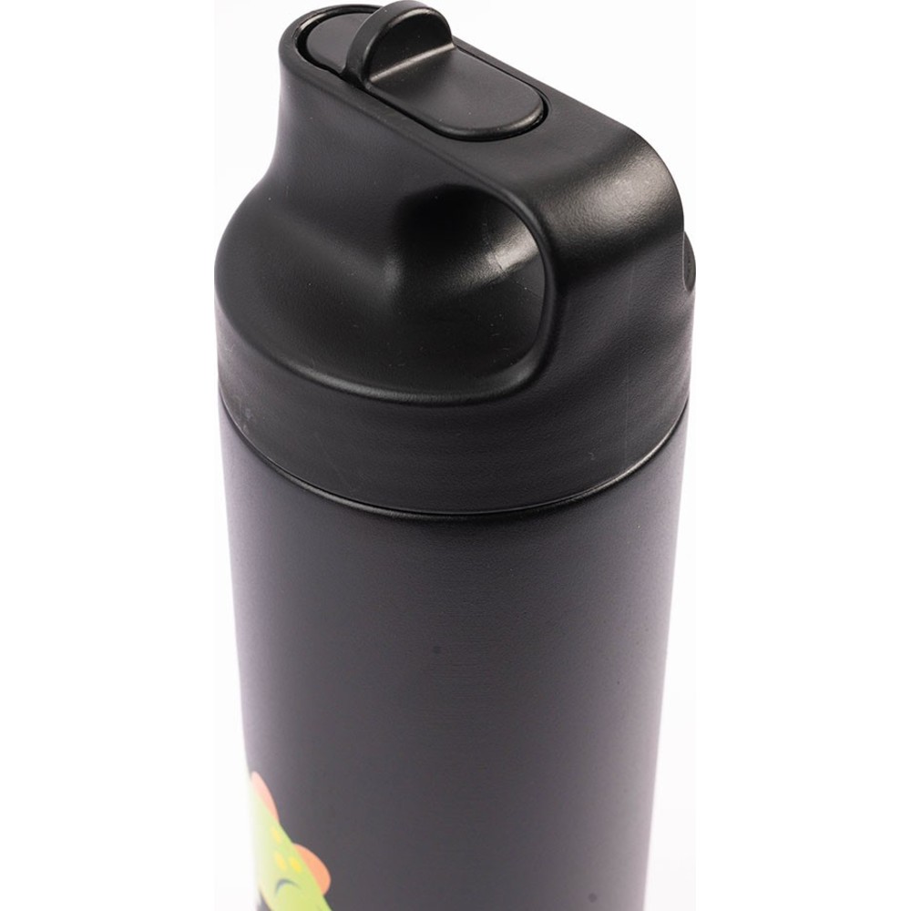 Cocobee - Kids Dino Stainless Steel Water Bottle - Black - 550 ml