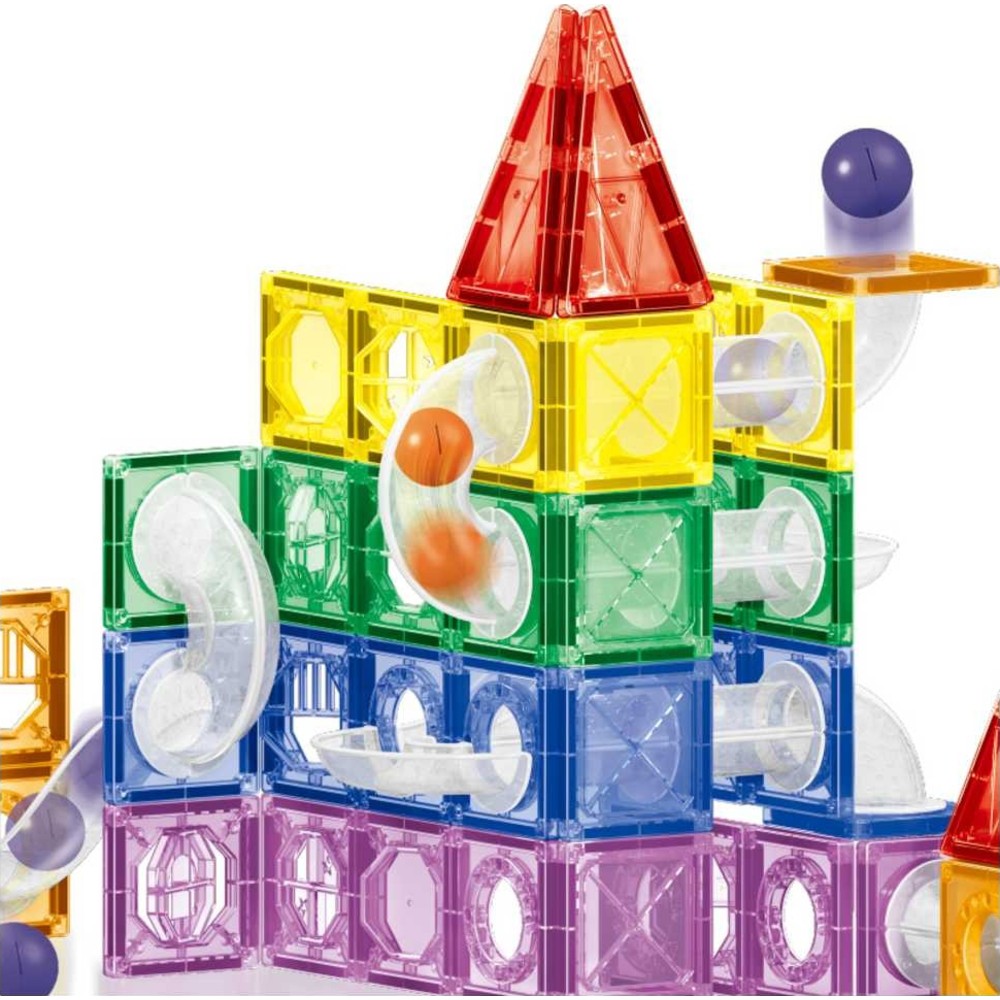 Kikibebe - Colored Window Magnet Blocks - 123 Pc Set