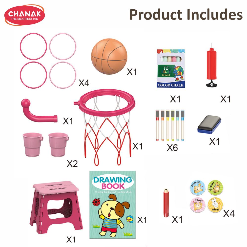 Chanak - 4 In 1 Multi Function Sketchpad Set - Blue - 28 Pcs