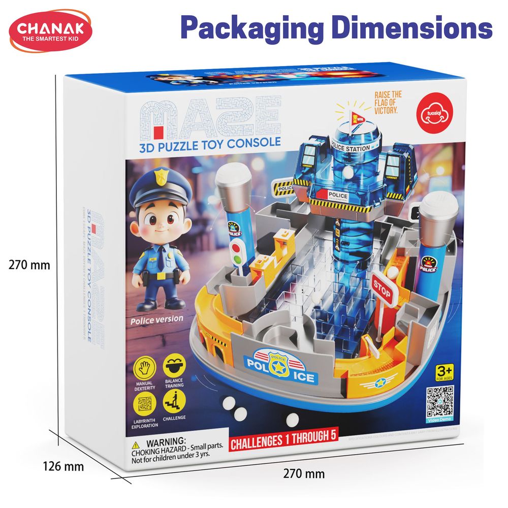 Chanak - Police Maze Tower 3D Puzzle Toy - 16 Pcs
