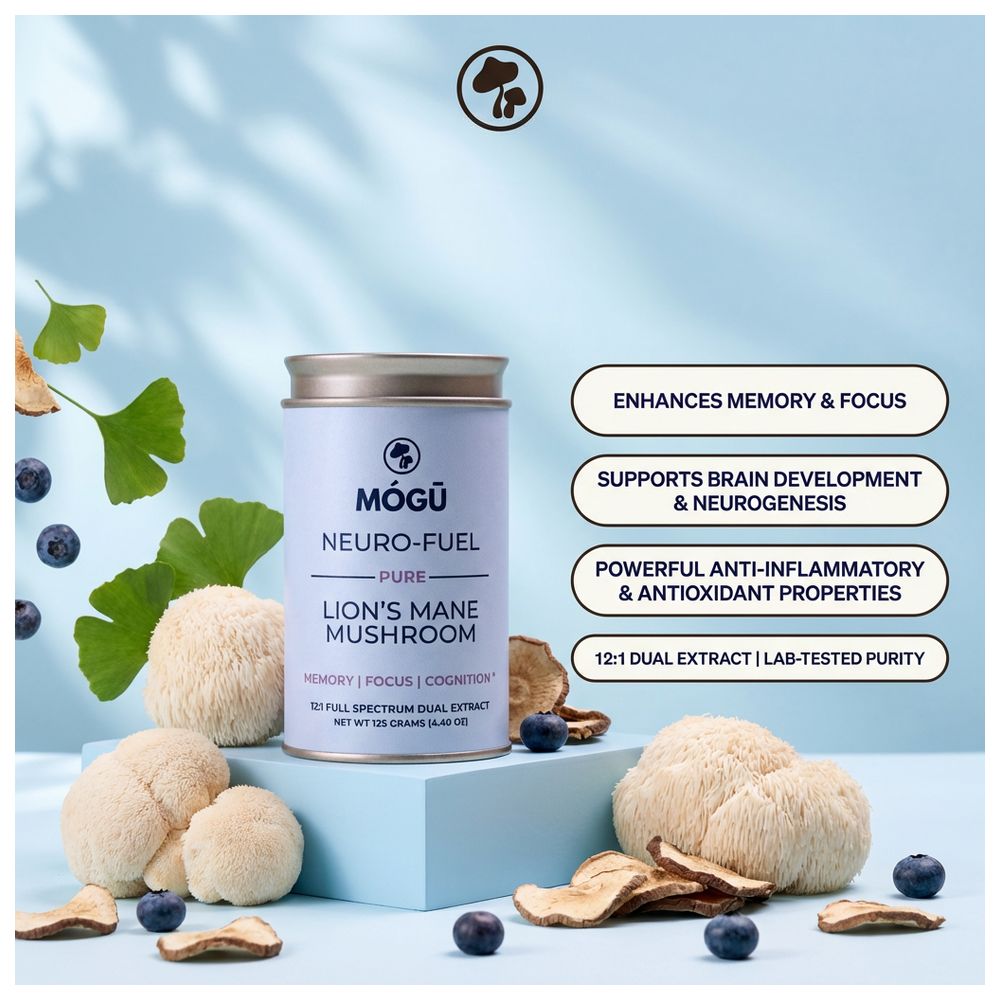 Mogu Mushrooms - Neuro Fuel Pure Lion's Mane 12:1 Extract Powder - 125 gm