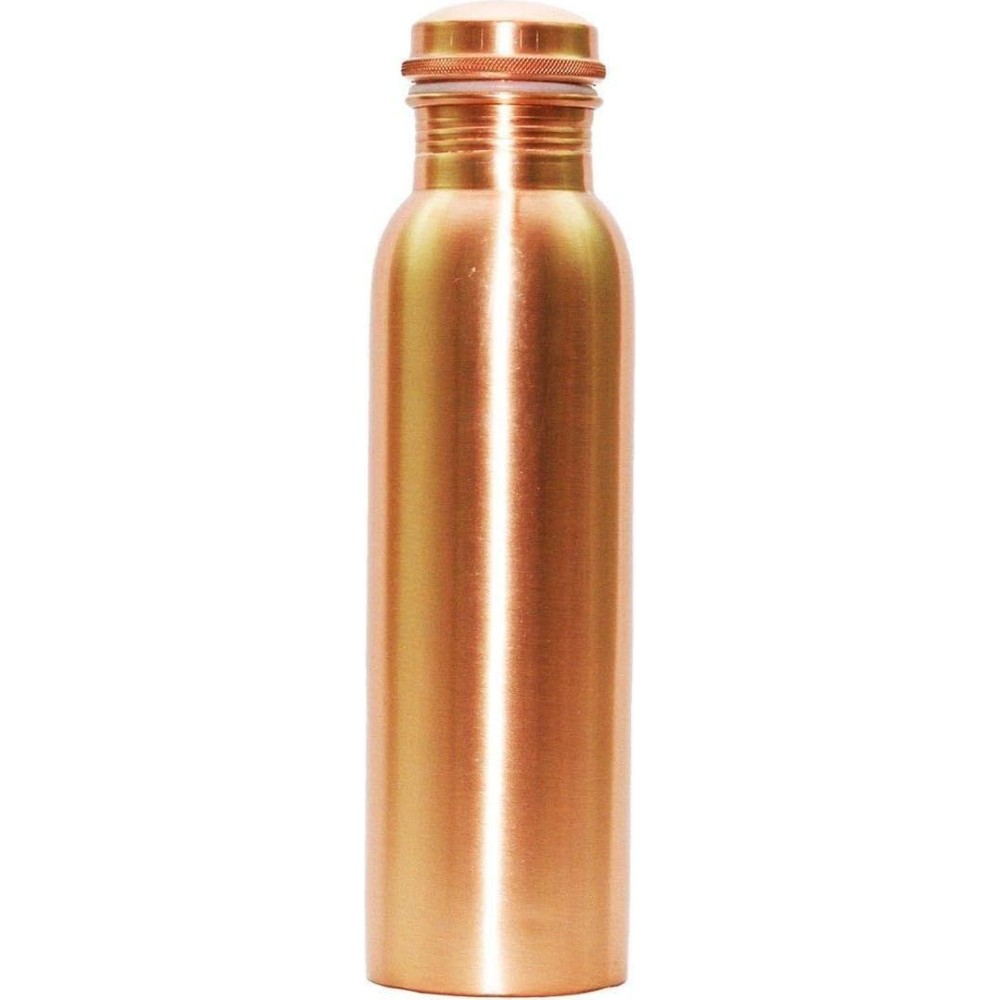 Voidrop Leak-Proof Pure Copper Water Bottle - Brown - 1 L