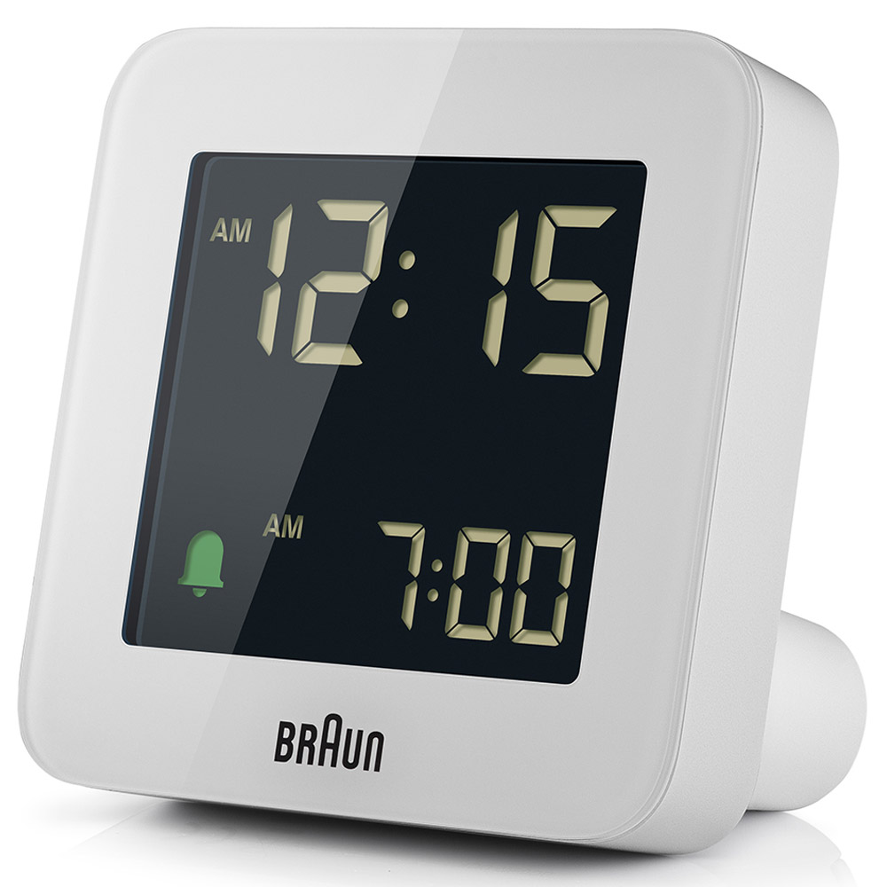 Braun Digital Alarm Clock - White