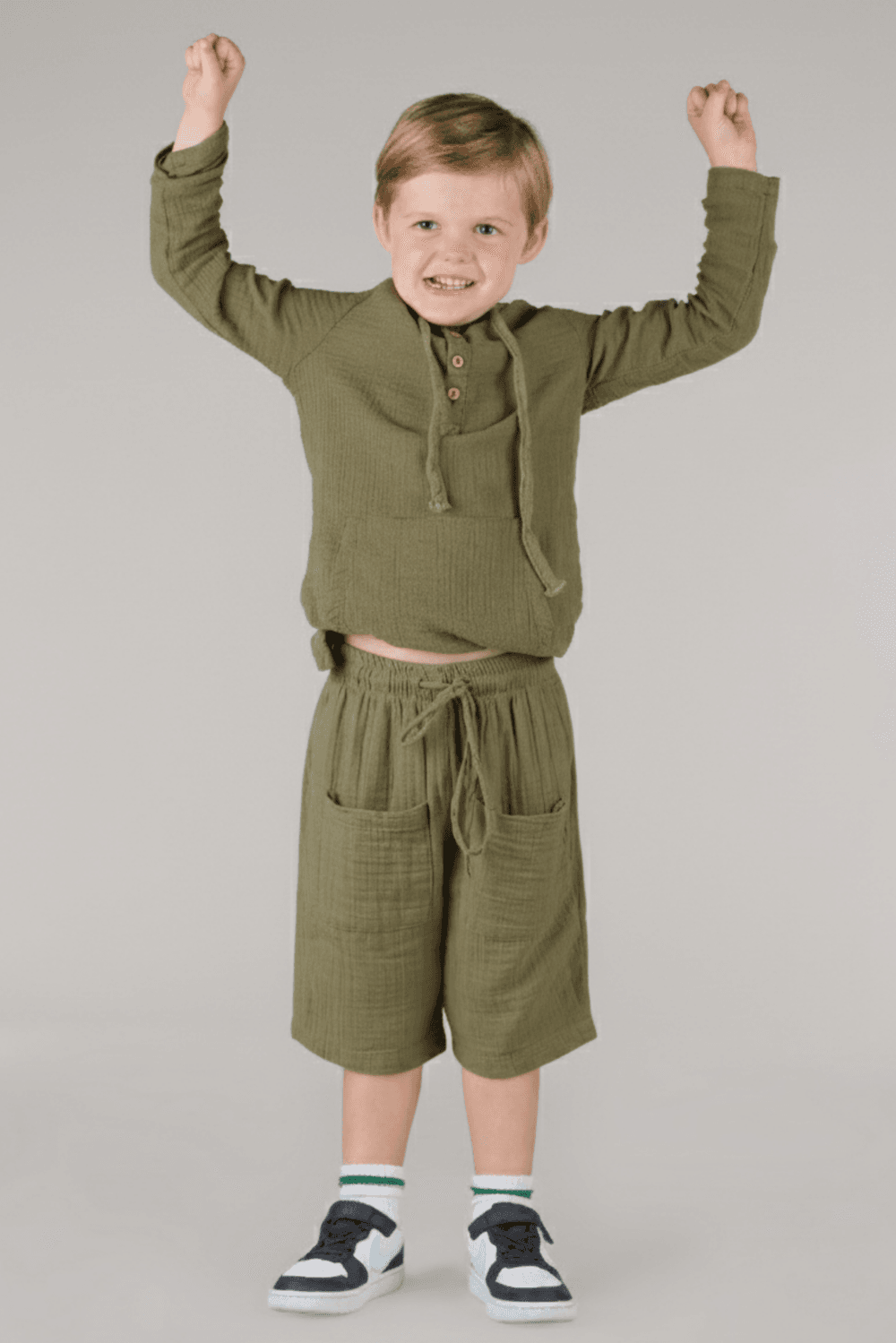 Just Nature - Kid's Laced Pocket Cotton Shorts