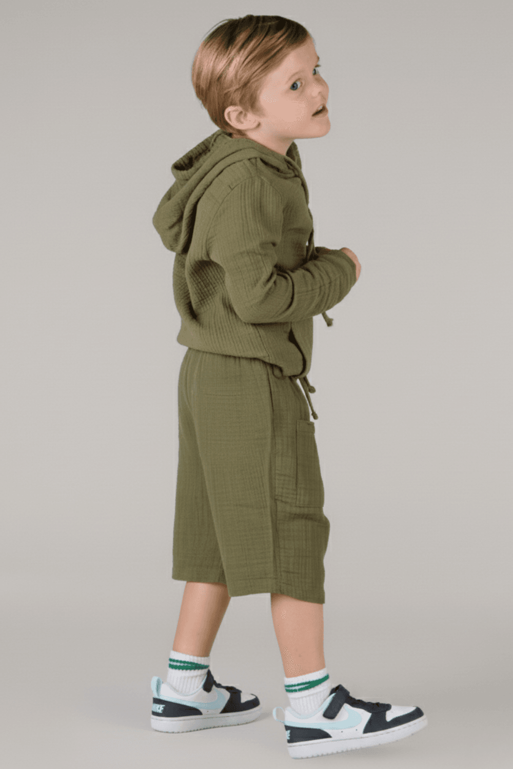 Just Nature - Kid's Laced Pocket Cotton Shorts