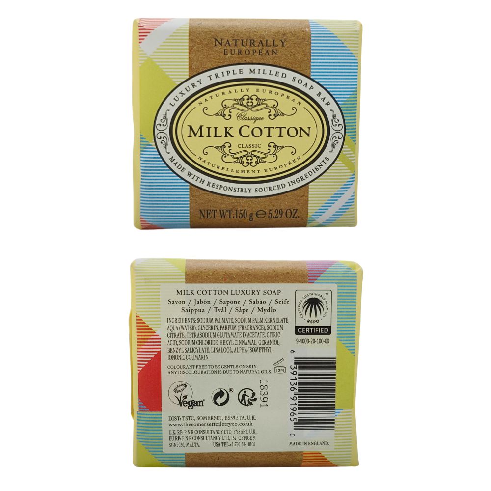 Naturally European - Milk Cotton Soap - 150gm