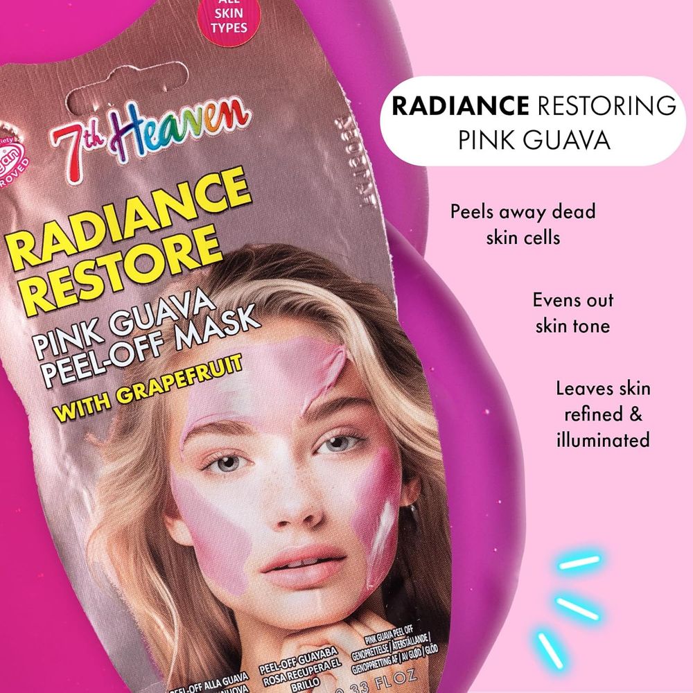 7th Heaven Radiance Restore Pink Guava Peel-off Mask - 10ml