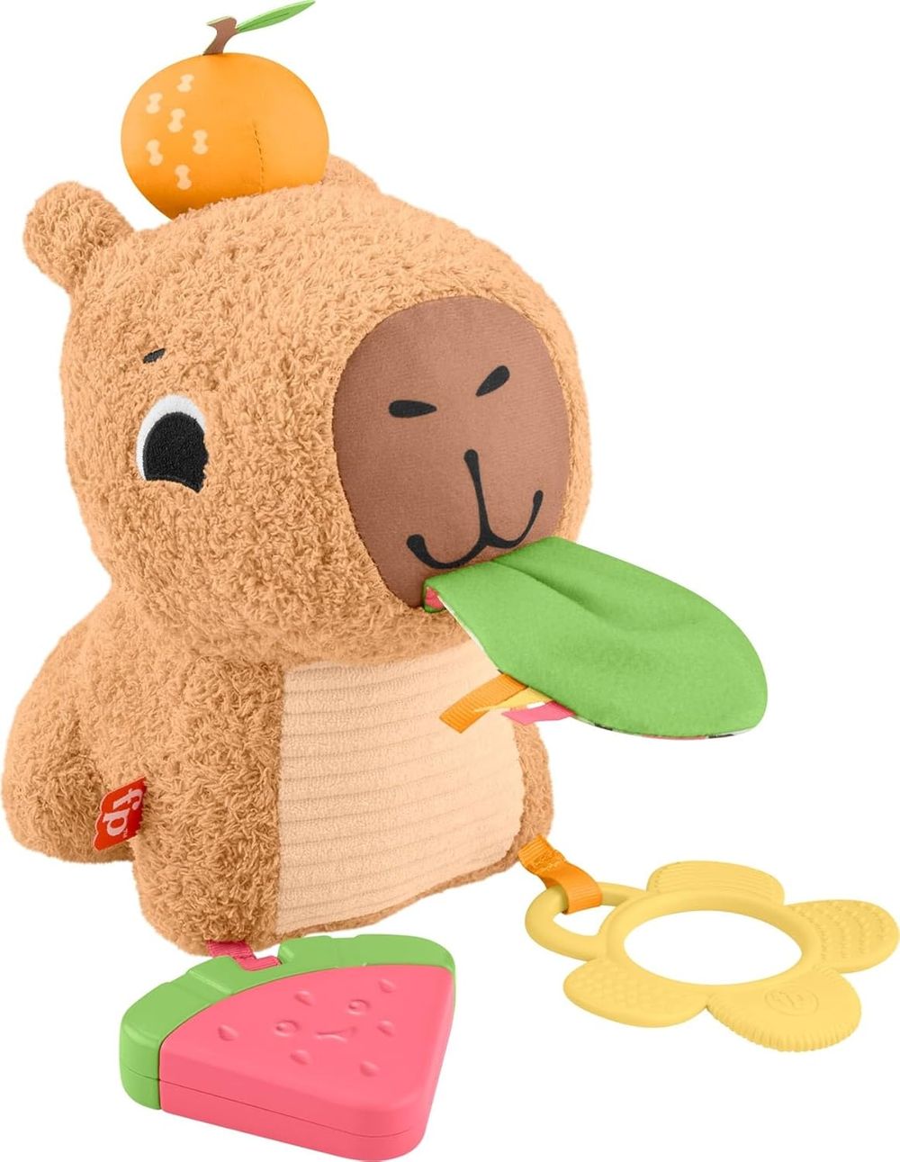 Fisher-Price Baby Sensory Snuggly Snaky Capybara Plush Toy