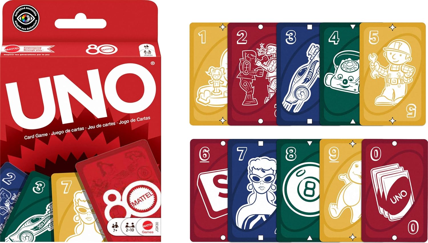 Uno - Mattel 80th Ruby Red Card Game