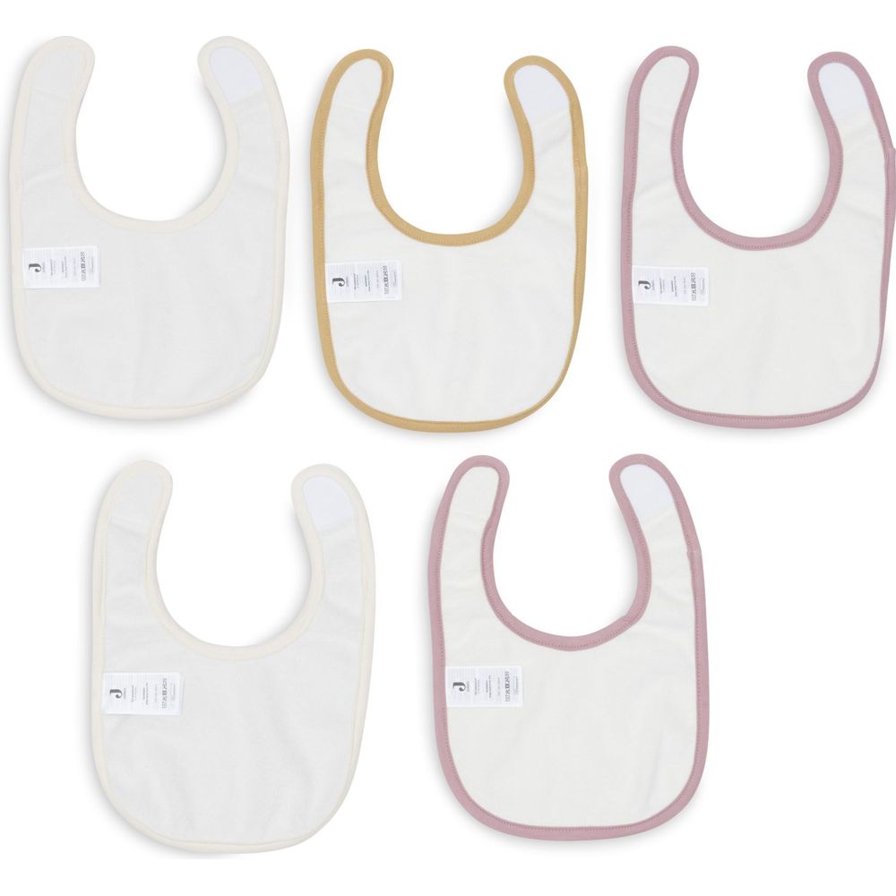 Jollein Baby Waterproof Jersey Bibs - Flower Fairies - 5 Pc Set