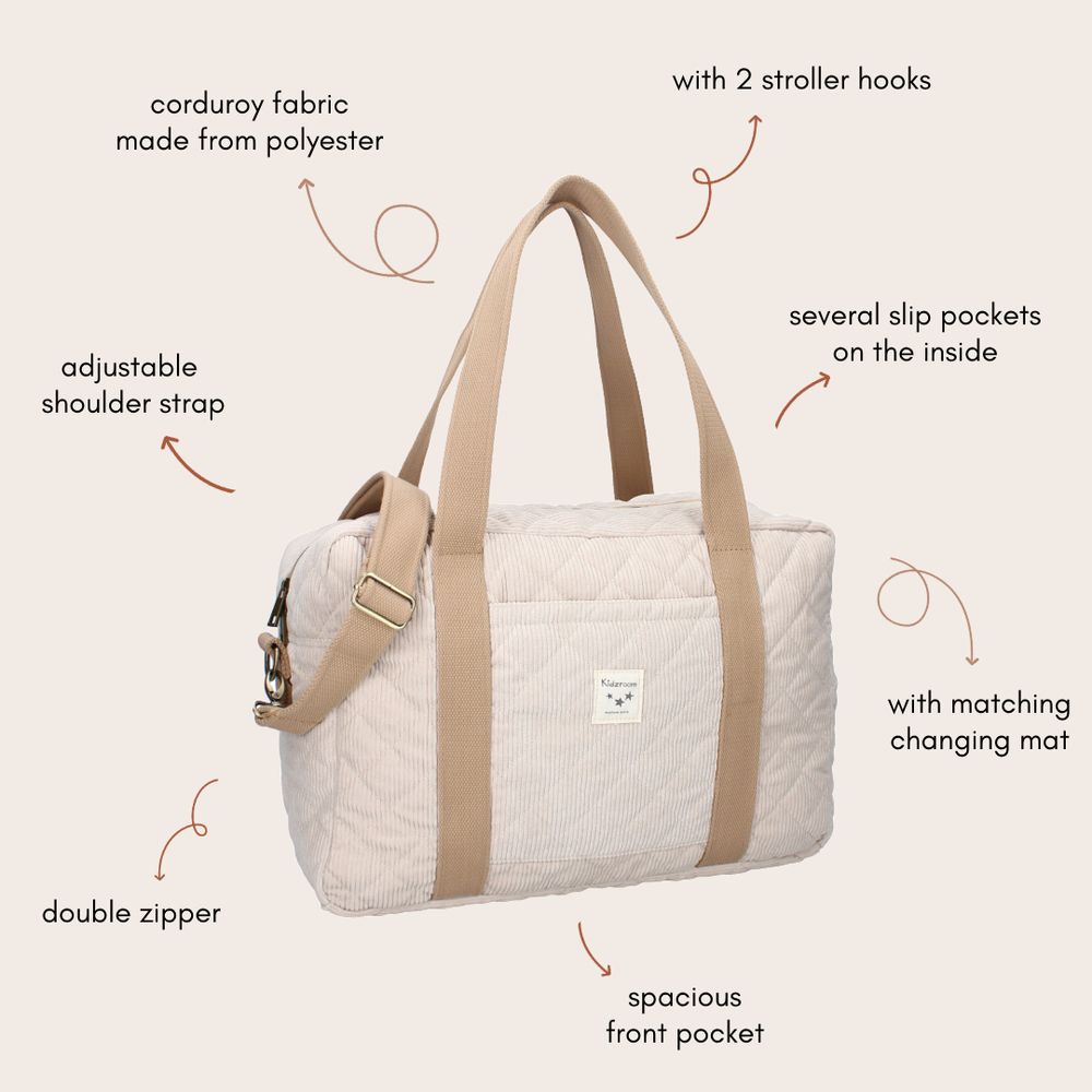 Kidzroom - Care Milan Diaper Bag - Beige