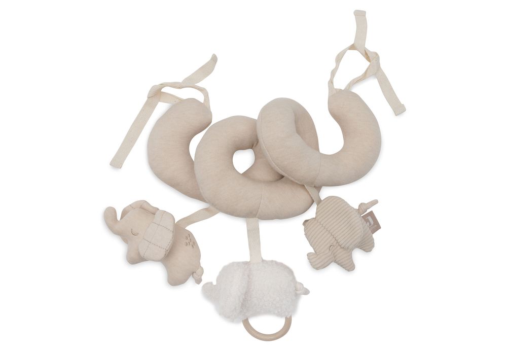 Jollein Elephant Tales Activity Spiral Crib & Stroller Toy - Beige