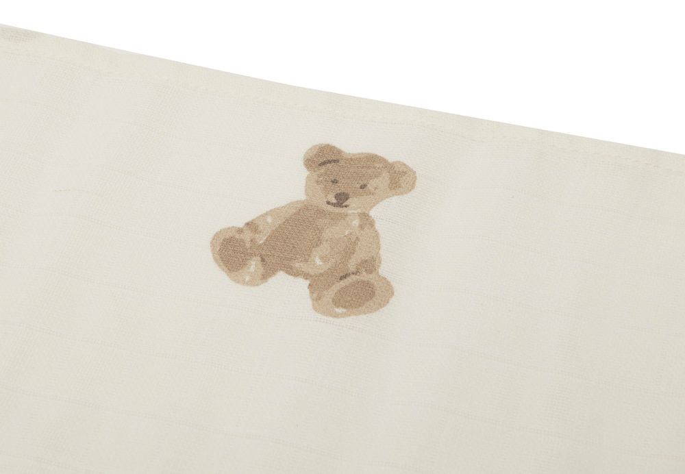 Jollein Teddy Bear Muslin Cloths - 3 Pcs