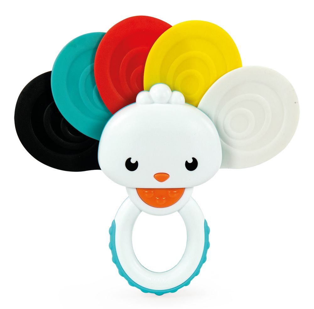 Clementoni - Baby Interactive Peacock Rattle Teether