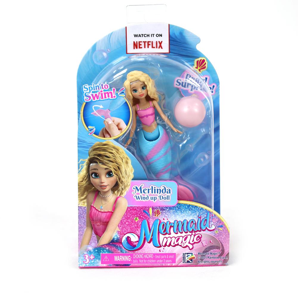 Mermaid Magic - Wind-up Swim Action Merlinda Collectible Mermaid Doll 5-inches