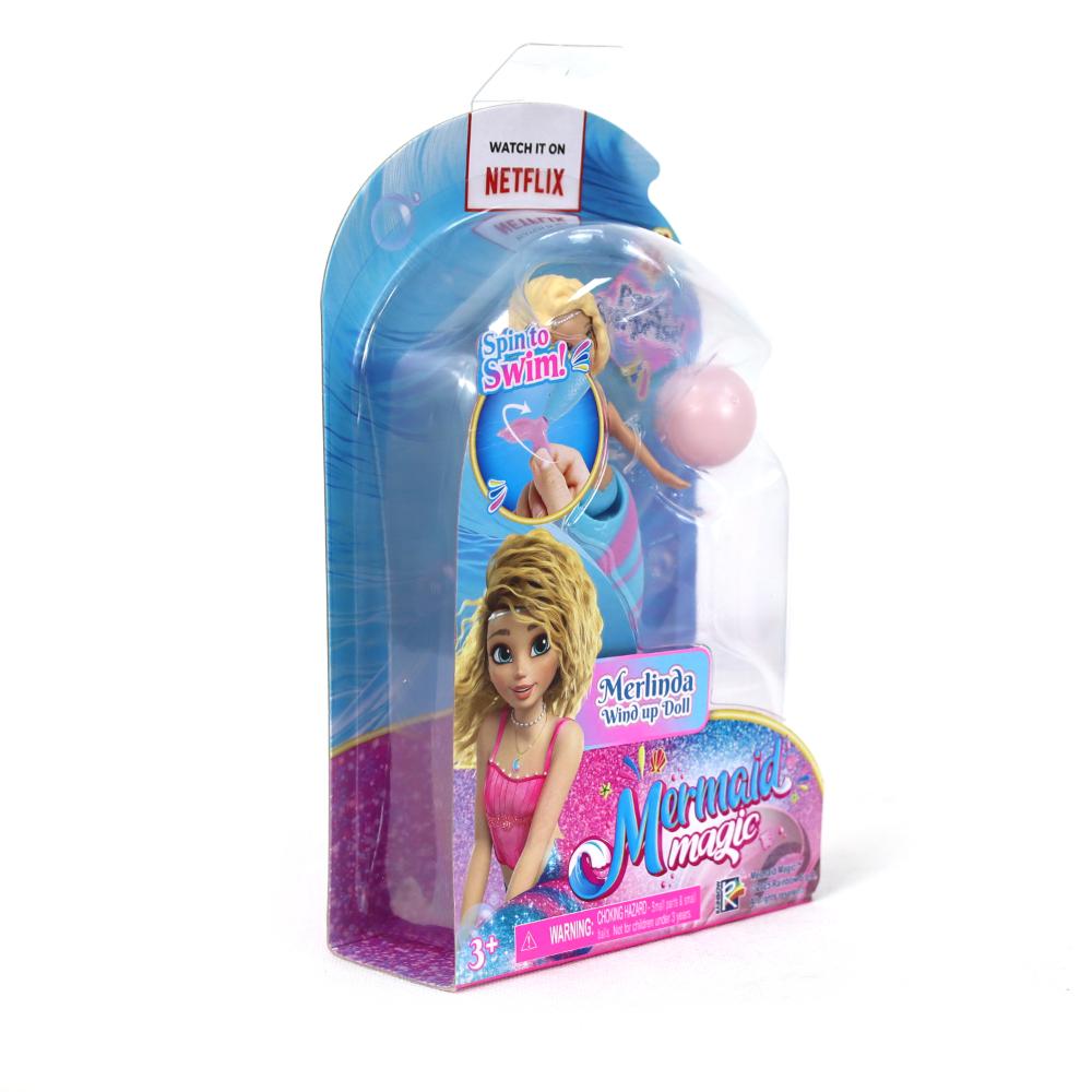 Mermaid Magic - Wind-up Swim Action Merlinda Collectible Mermaid Doll 5-inches