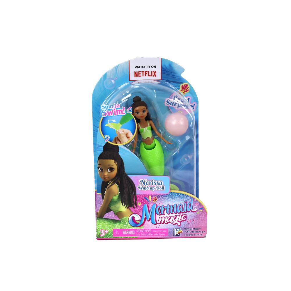 Mermaid Magic - Wind-up Swim Action Nerissa Collectible Mermaid Doll 5-inches