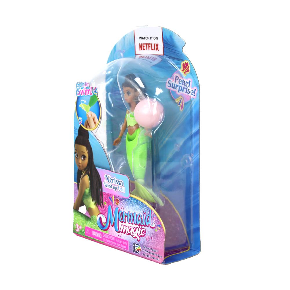 Mermaid Magic - Wind-up Swim Action Nerissa Collectible Mermaid Doll 5-inches