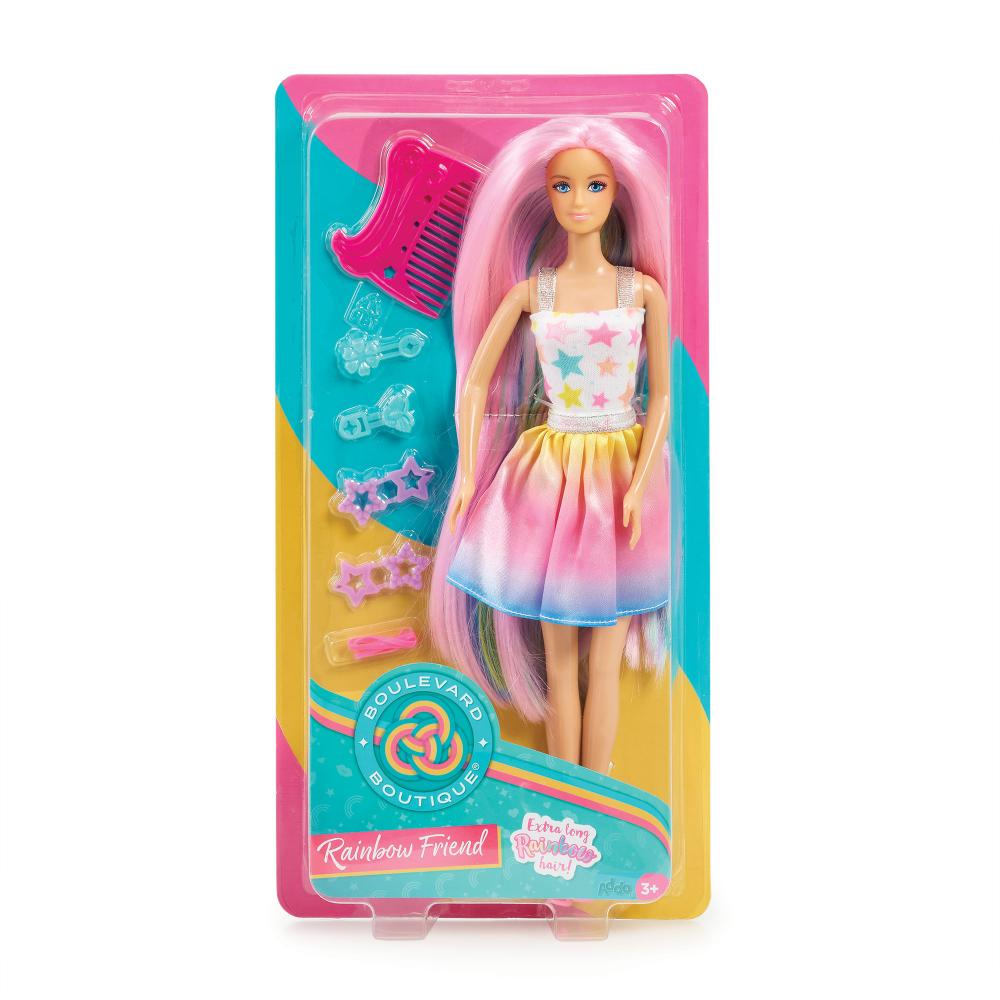 أدو - دمية صديقة رينبو للأزياء مع إكسسوارات - بوليفارد بوتيك