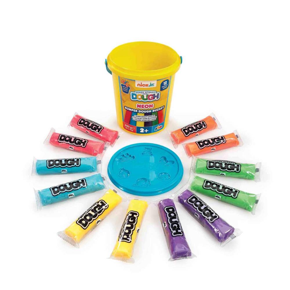 ADDO - Nick Junior Neon Bumper Play Dough Bucket - 840gm