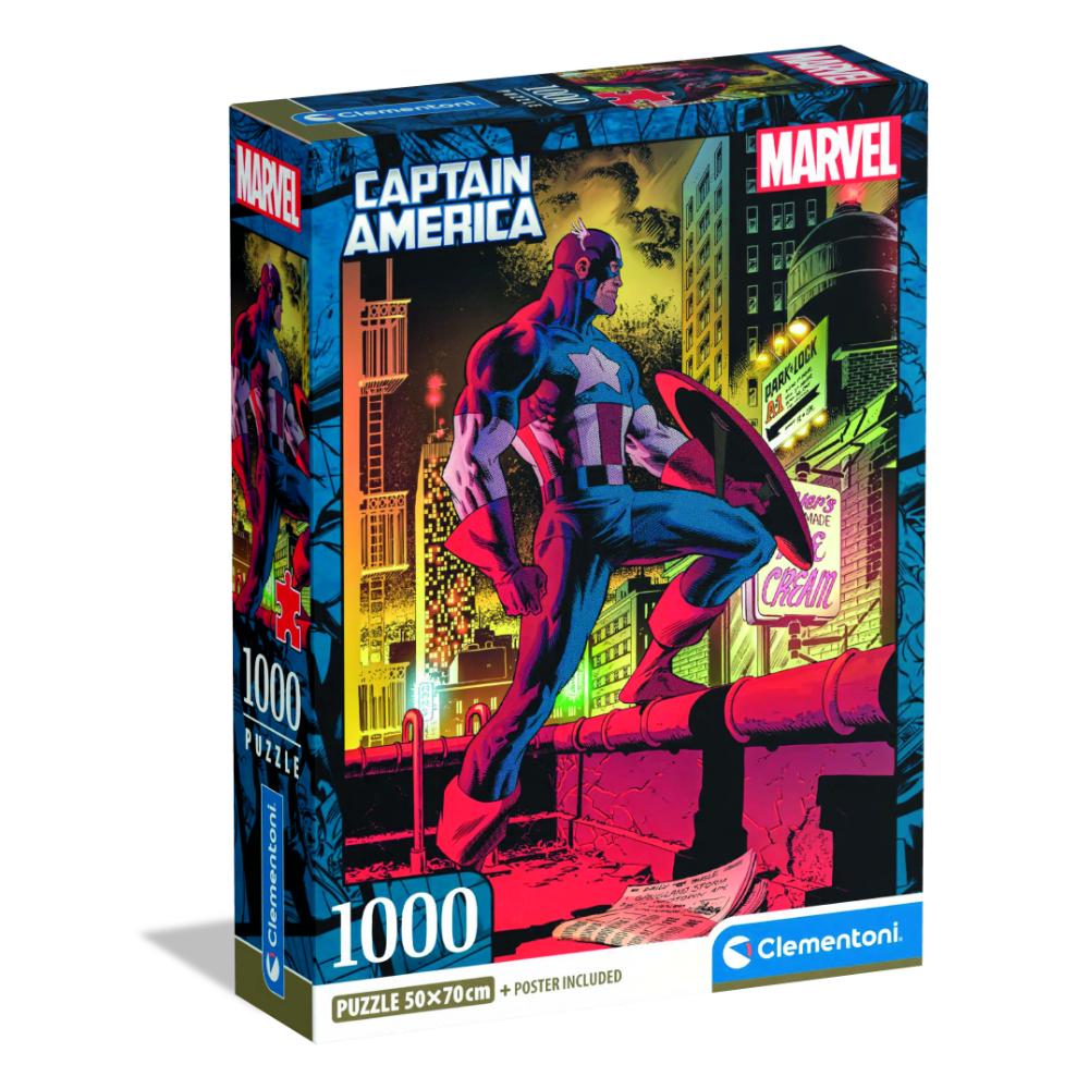 Clementoni - Marvel Captain America Jigsaw Puzzle - 1000pcs