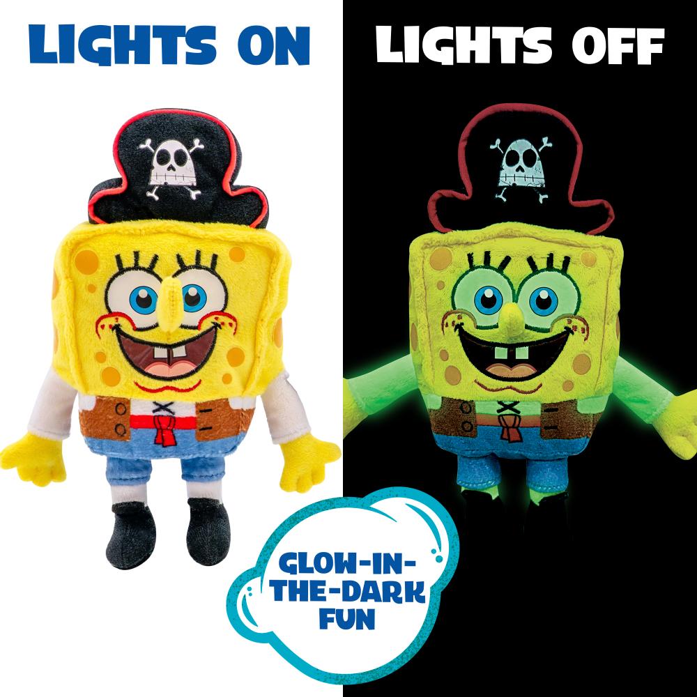 Sponge Bob Flying Dutchman Glow In The Dark Plush Toy - Green - 15.24 cm