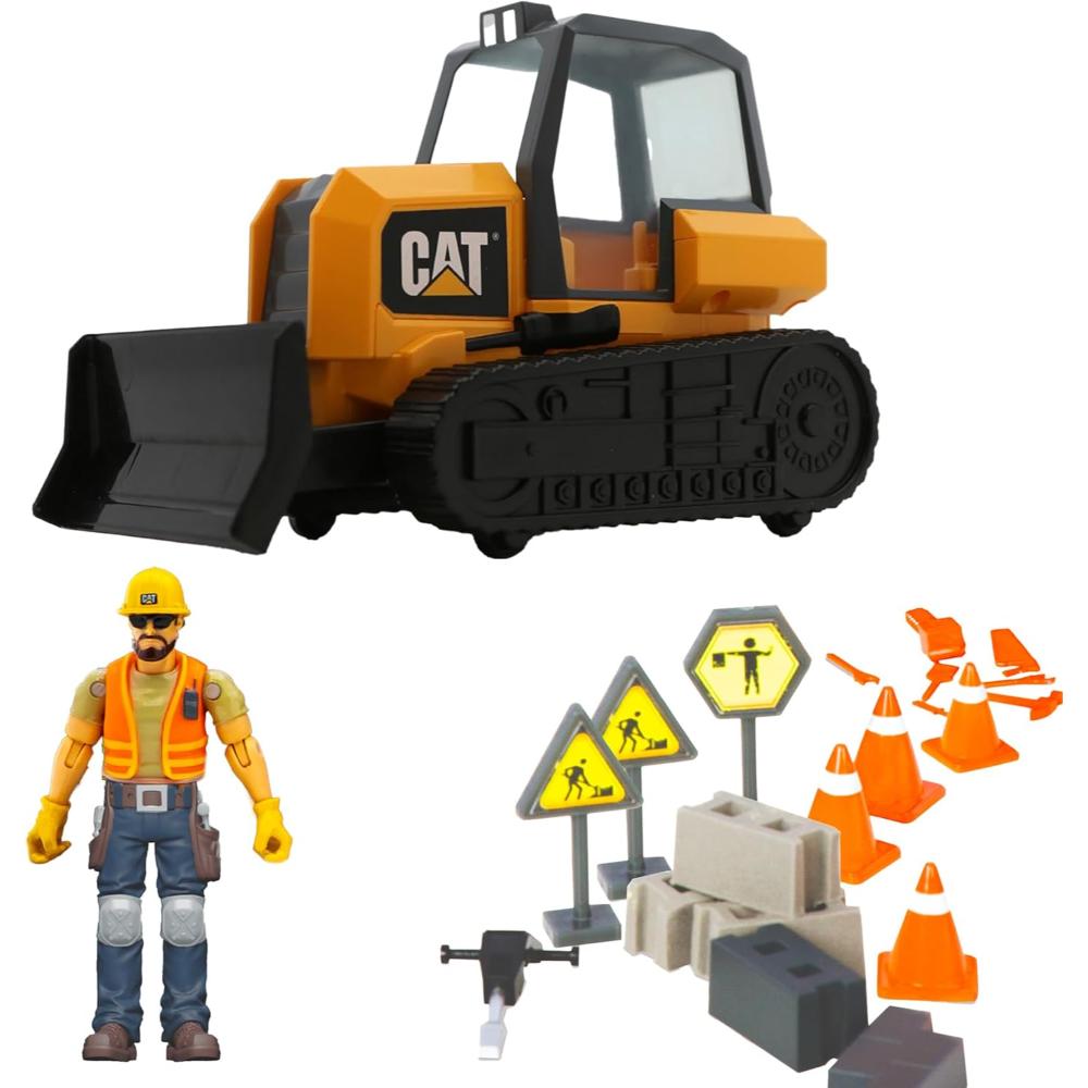 Cat Toys - Workforce Bulldozer Construction Vehicle Action Playset