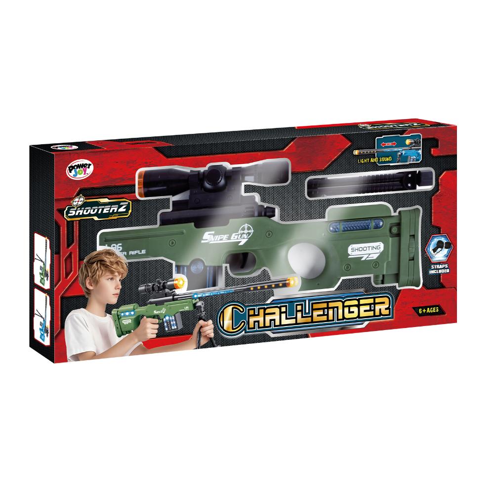 Power Joy - Shooterz Challenger Toy Gun - Color May Vary - 1 Pc