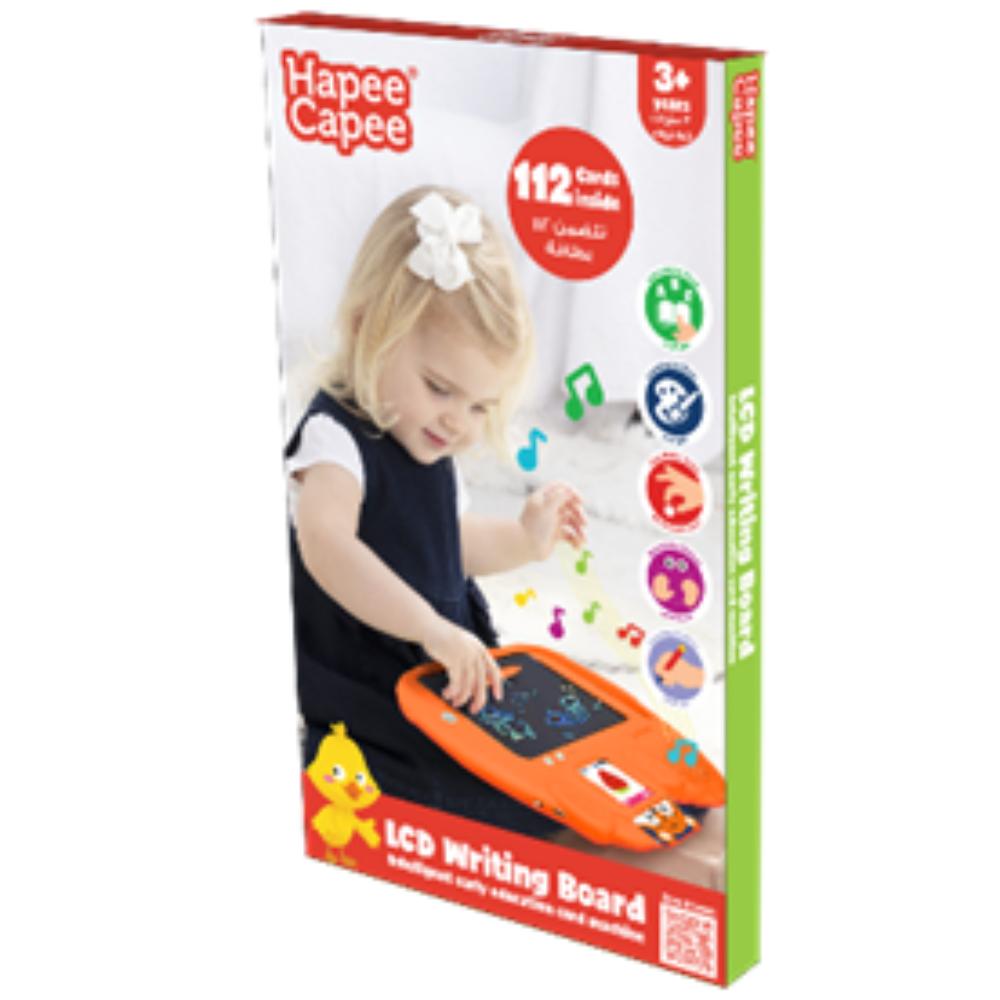 Hapee Capee Battery Operated LCD Writing Board With Flash Cards - English/Arabic