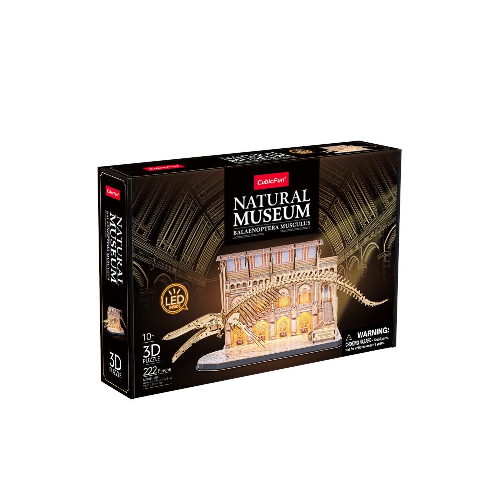 Cubic Fun - 3D Puzzle With LED Blue Whale - Balaenoptera Musculus - 222 Pcs