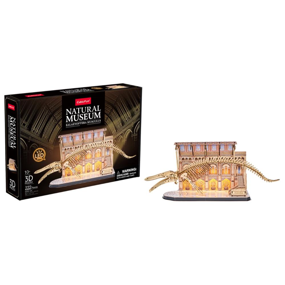 Cubic Fun - 3D Puzzle With LED Blue Whale - Balaenoptera Musculus - 222 Pcs