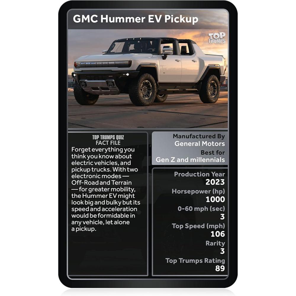 Winning Moves - Top Trumps Card Games - 4x4 Vehicles - 30 Pcs