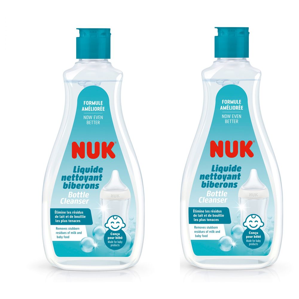Nuk - Fragrance Free Twin Pack Baby Bottle Cleaner W/ 2-in-1 Bottle Brush - 3 Pc Set