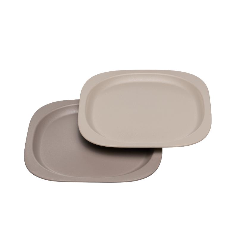 Nip Eco-Friendly Baby Food Plate for Toddlers 2pcs - Grey
