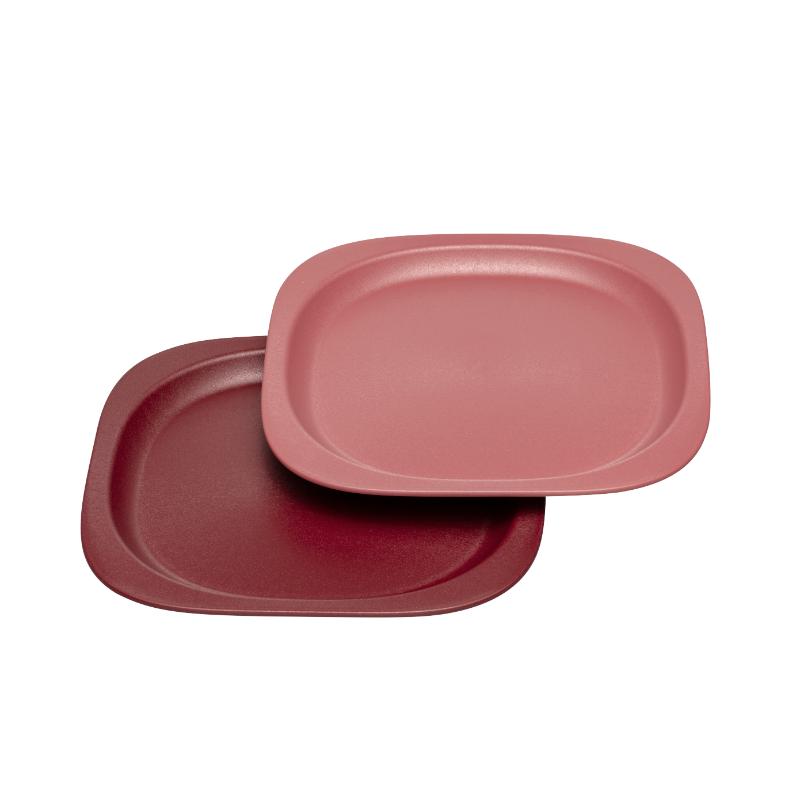 Nip Eco-Friendly Baby Food Plate for Toddlers 2pcs - Red