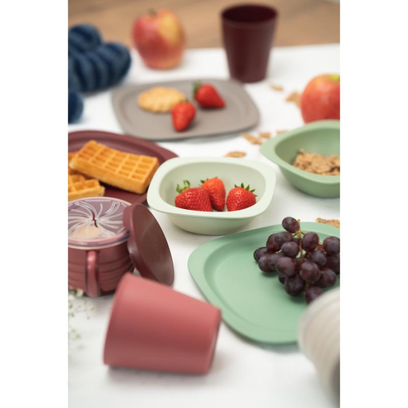 Nip Eco-Friendly Baby Food Plate for Toddlers 2pcs - Red